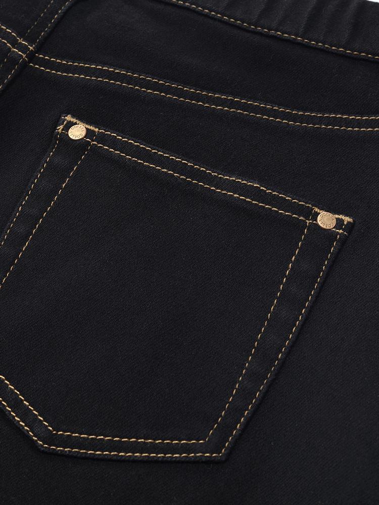 Siyah Denim A-Line Kadın Etek