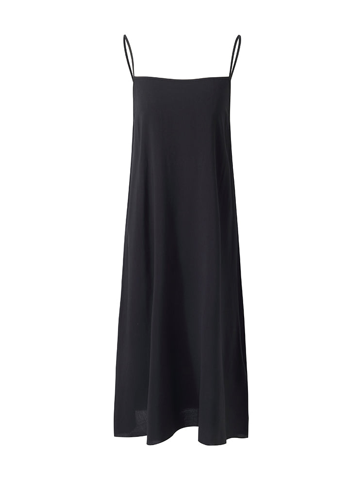 Tencel Kadın Katlı Yelek Midi Elbise Slip Elbise Ve Kemerli