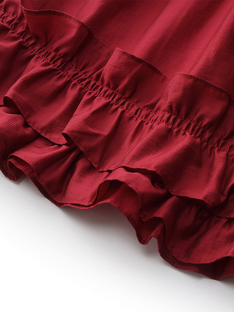 Tencel Kadın Katlı Yelek Midi Elbise Slip Elbise Ve Kemerli