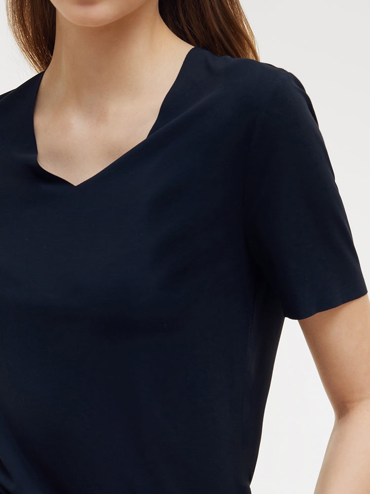 İkili Paket (Siyah Beyaz) Modal V Yaka Unisex Tişört