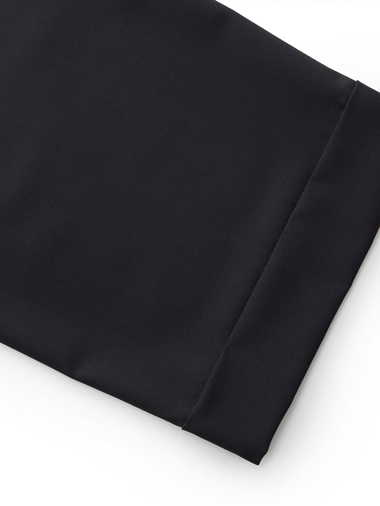 Makinede Yıkanabilir Yün Karışımı Kadın Düz Ayak Bileği Uzunluğu Pantolon