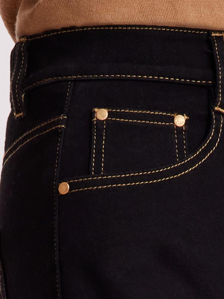 Siyah Denim A-Line Kadın Etek