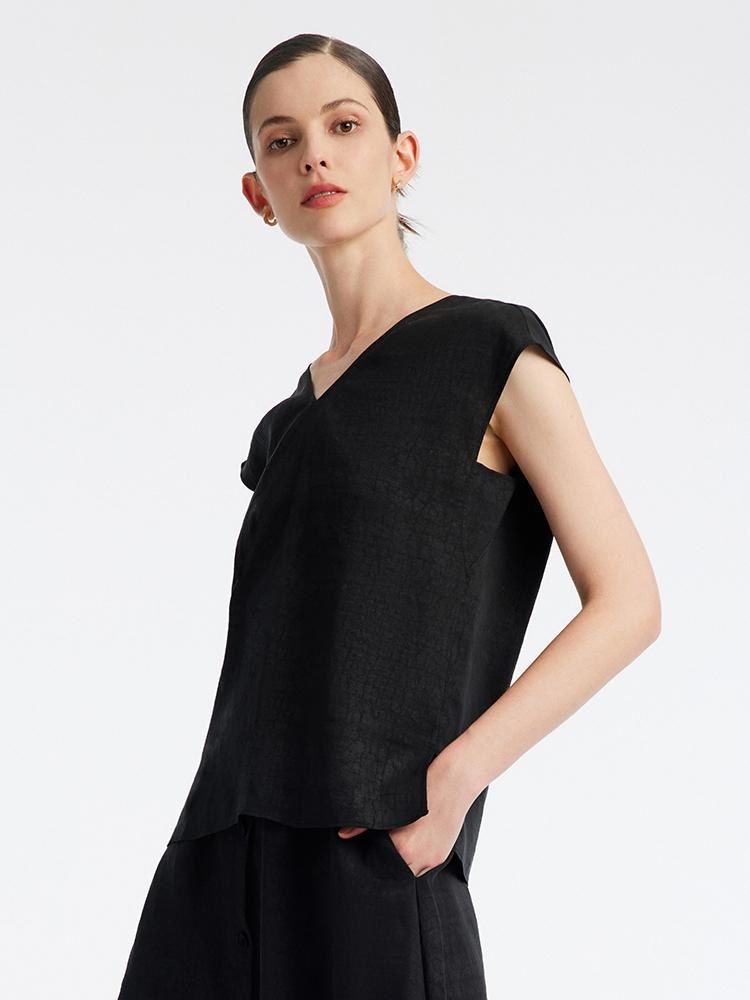 Xiang Yun İpek V Yaka Kadın Tank Top