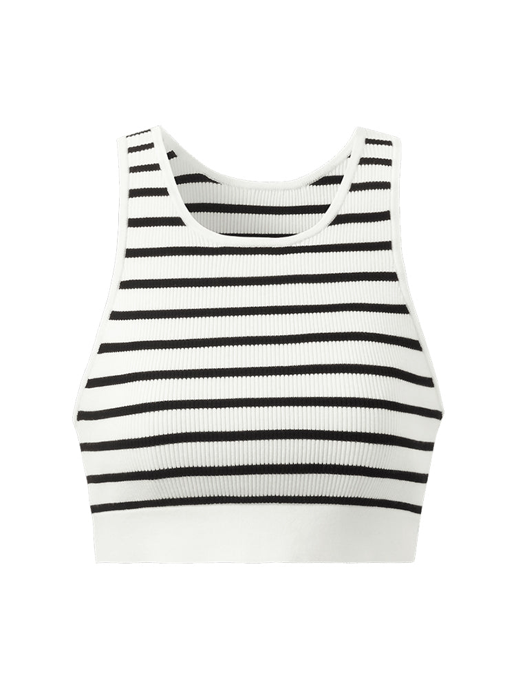Çizgili Kadın Crop Top