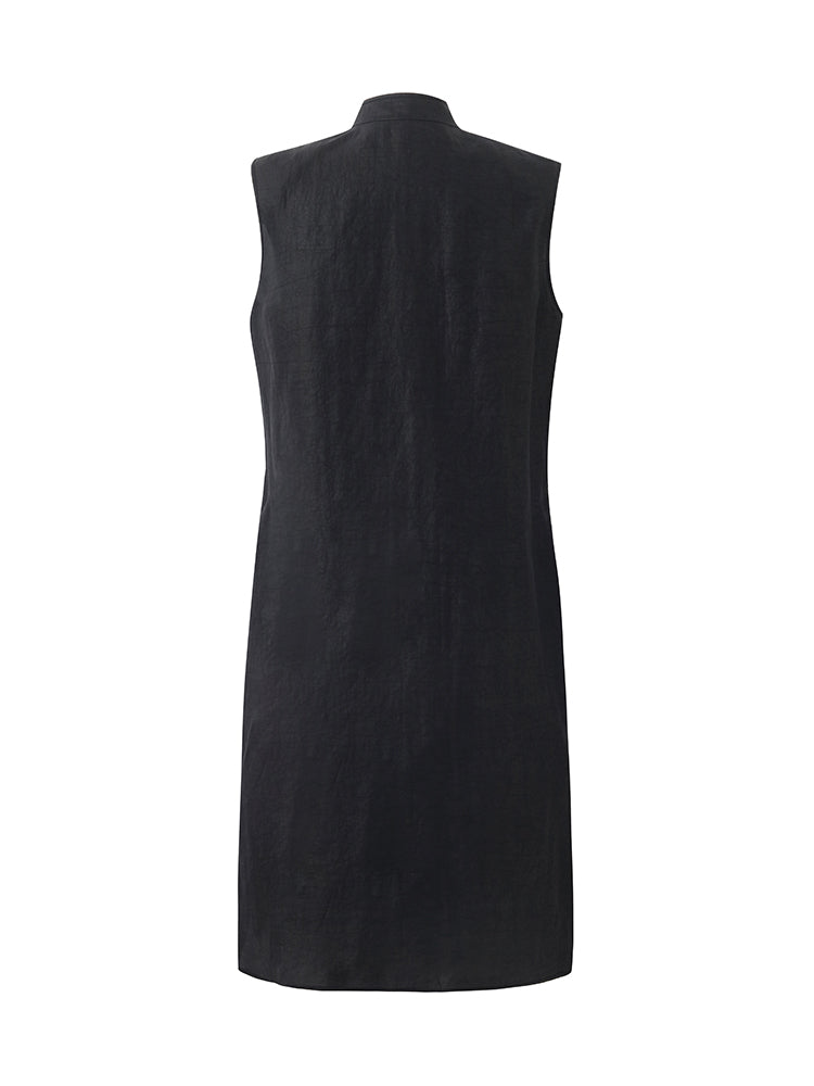 Xiang Yun İpek Asimetrik Etek Kadın Qipao Mini Elbise