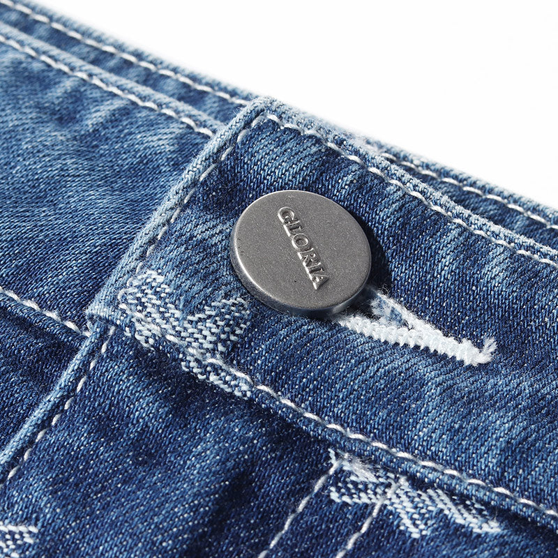 Jakarlı Denim Yarım Kadın Etek