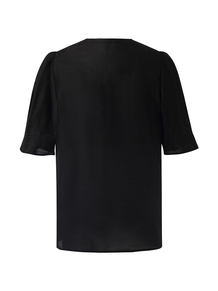 Tencel Patchwork Yaka Kadın Gömlek