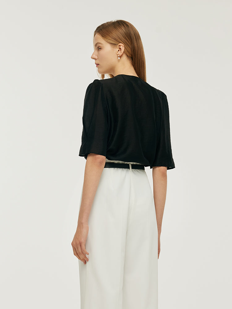 Tencel Patchwork Yaka Kadın Gömlek