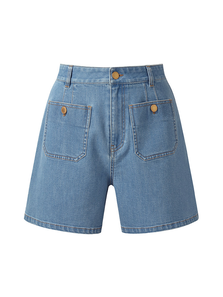 Denim A-Line Kadın Şort