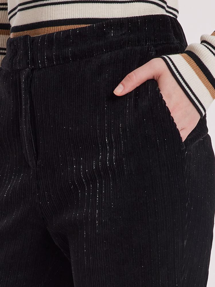 Siyah Flare Kadın Triko Pantolon