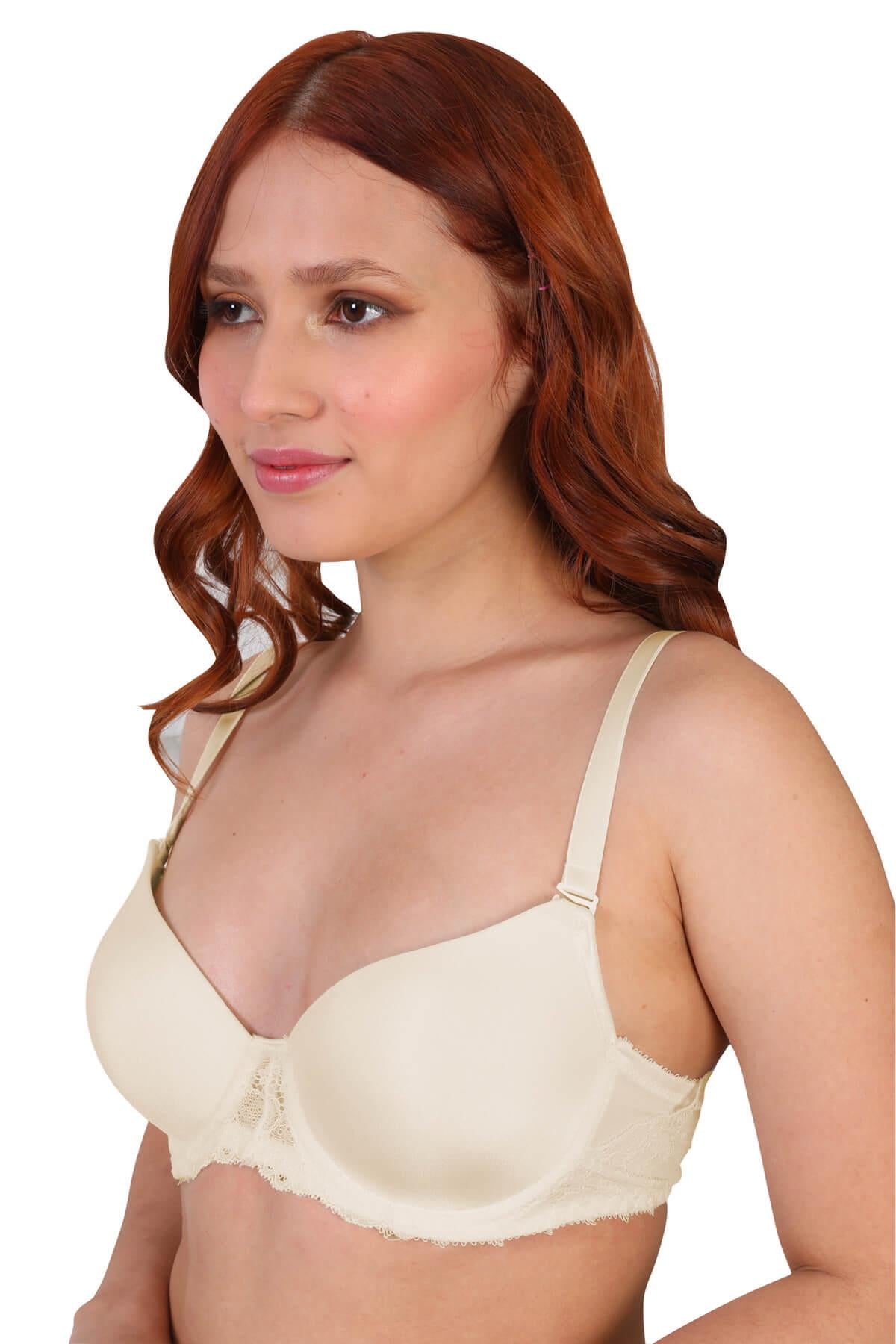 EKRU 189D Pedli Dantelli Balenli Sütyen