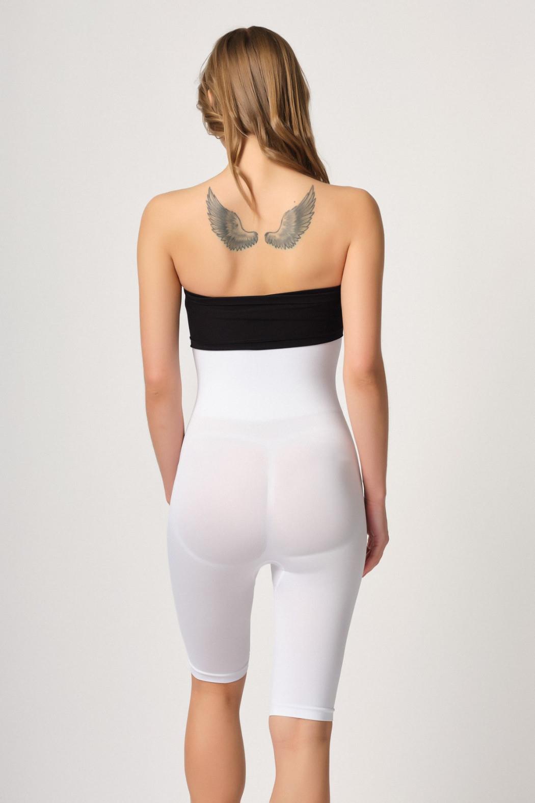 BEYAZ DesBerries 2044 Yüksek Bel Double Uzun Paçalı Korse