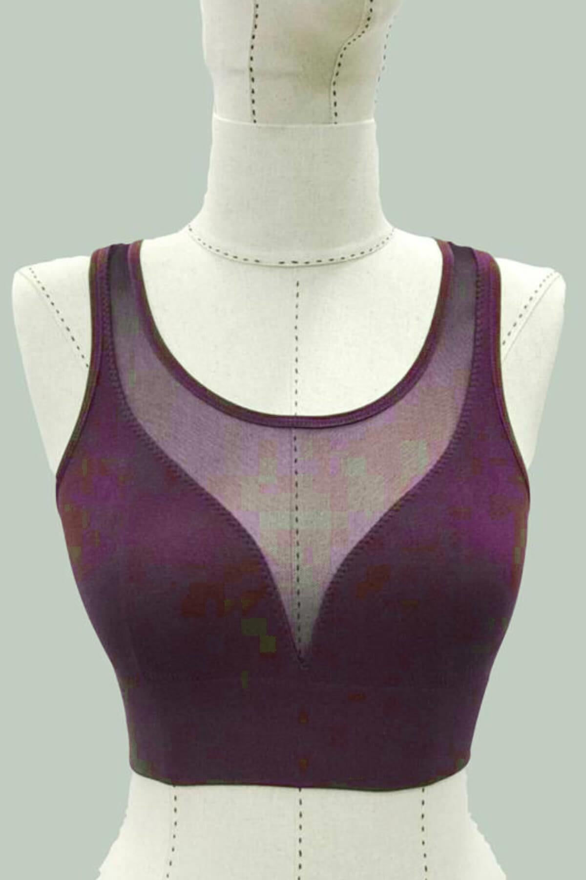 BORDO DesBerries 4028 Seamless Tül Toparlayıcı Büstiyer