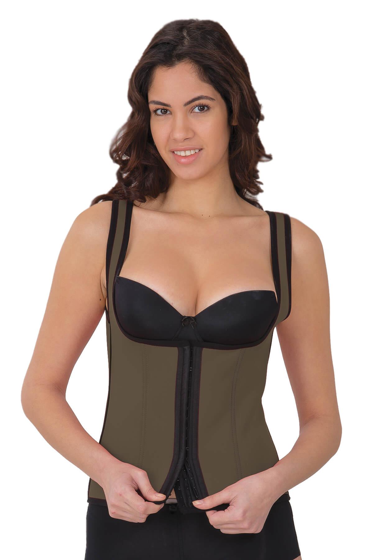 TEN 9173 Agraflı Göğsü Açık Atlet Korse