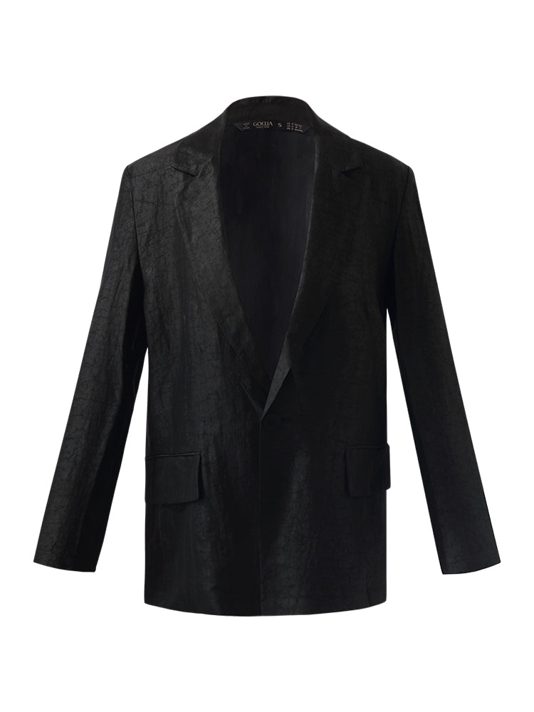 Xiang Yun İpek Tek Düğme Kadın Blazer