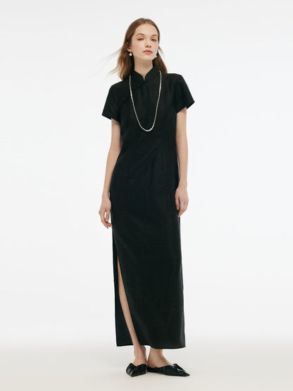 Xiang Yun İpek Kadın Qipao Maxi Elbise
