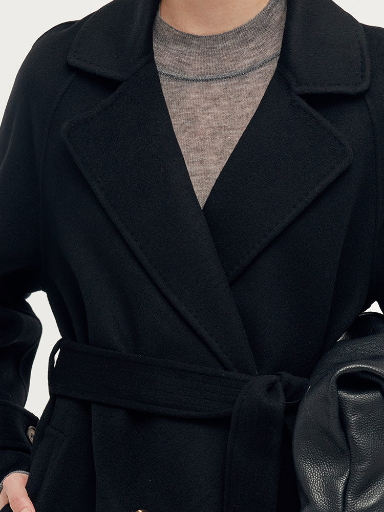 Kaşmir Ve Yün Unisex Wrap Kaban