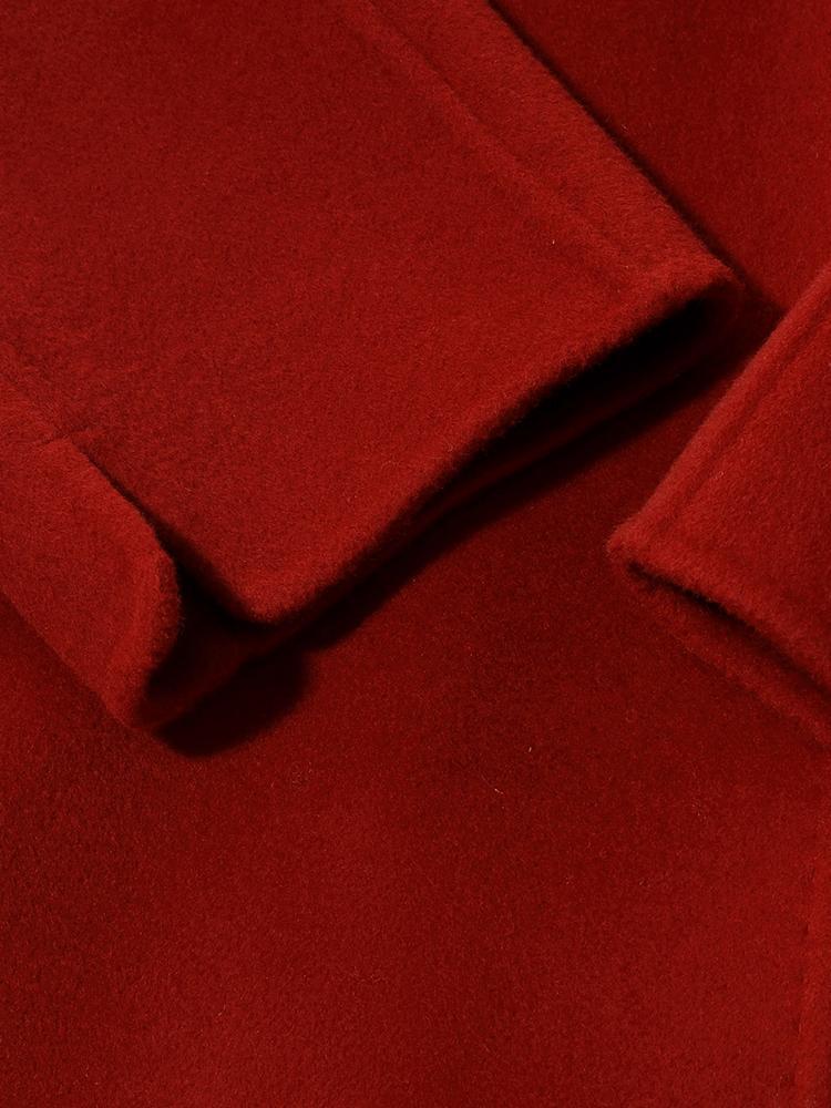 Tencel Yün Çift Yüzlü Kadın Kaban