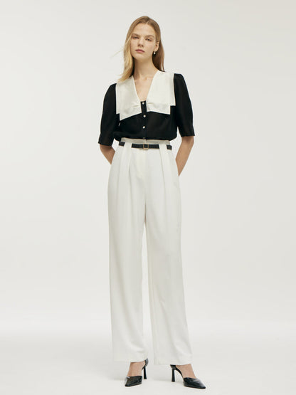 Tencel Patchwork Yaka Kadın Gömlek