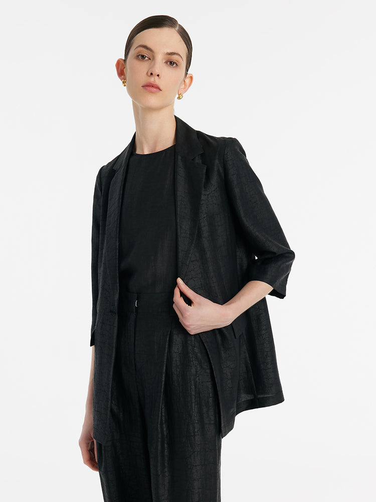 Xiang Yun İpek Tek Düğme Kadın Blazer
