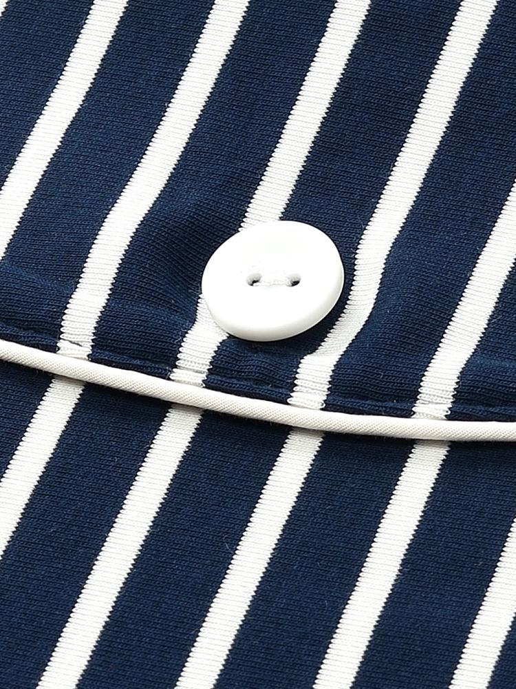 Uzun Kollu Ve Pantolonlu Çizgili Pijama İkili Takım