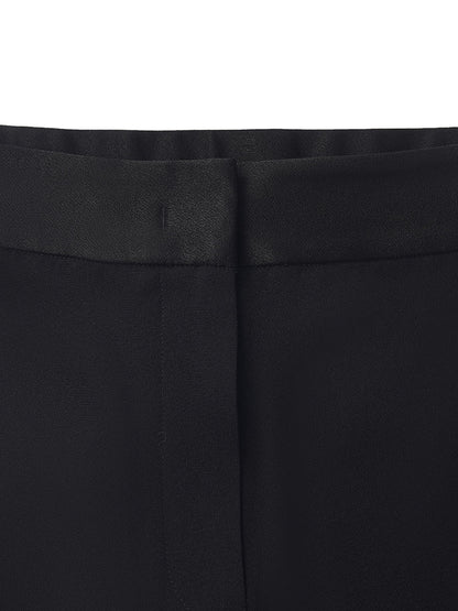 Triasetat Mikro Flared Yırtmaçlı Kadın Pantolon