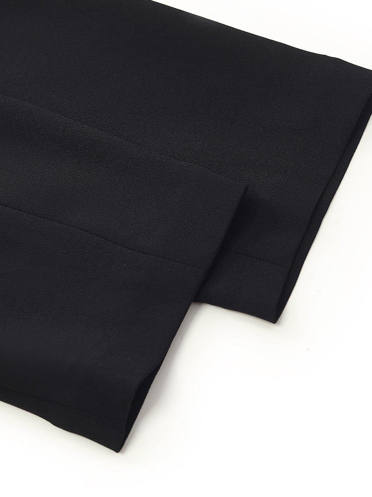 Triasetat 3/4 Kollu İpli Kemerli Kadın Blazer