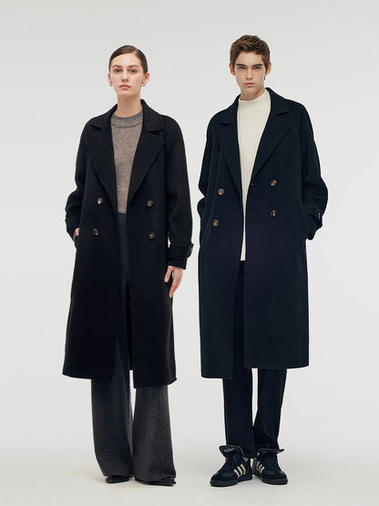 Kaşmir Ve Yün Unisex Wrap Kaban
