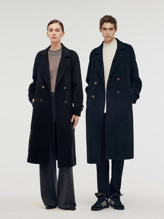 Kaşmir Ve Yün Unisex Wrap Kaban