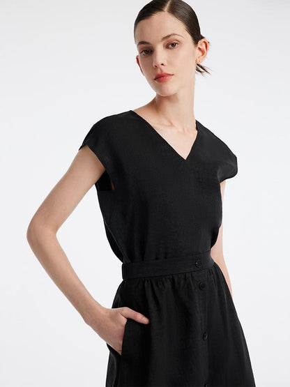 Xiang Yun İpek V Yaka Kadın Tank Top
