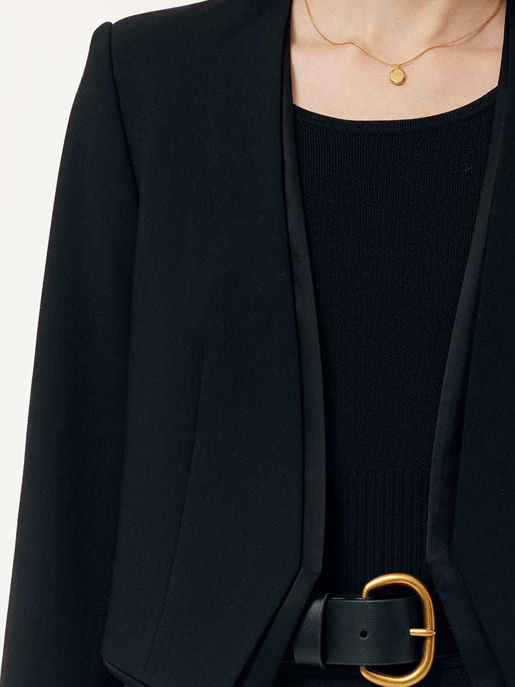 Yün Çift Kat Kadın Blazer