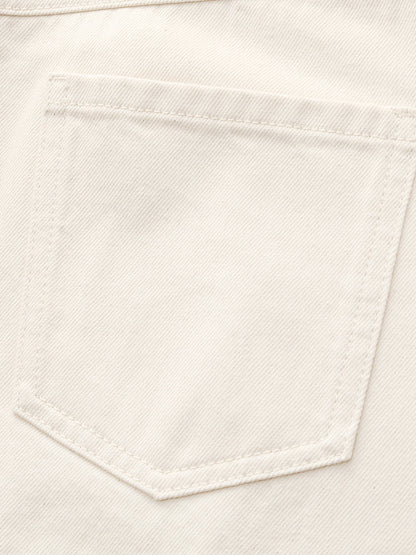 %100 Pamuk Denim Ayarlanabilir Bel Kadın Yırtmaçlı Etek