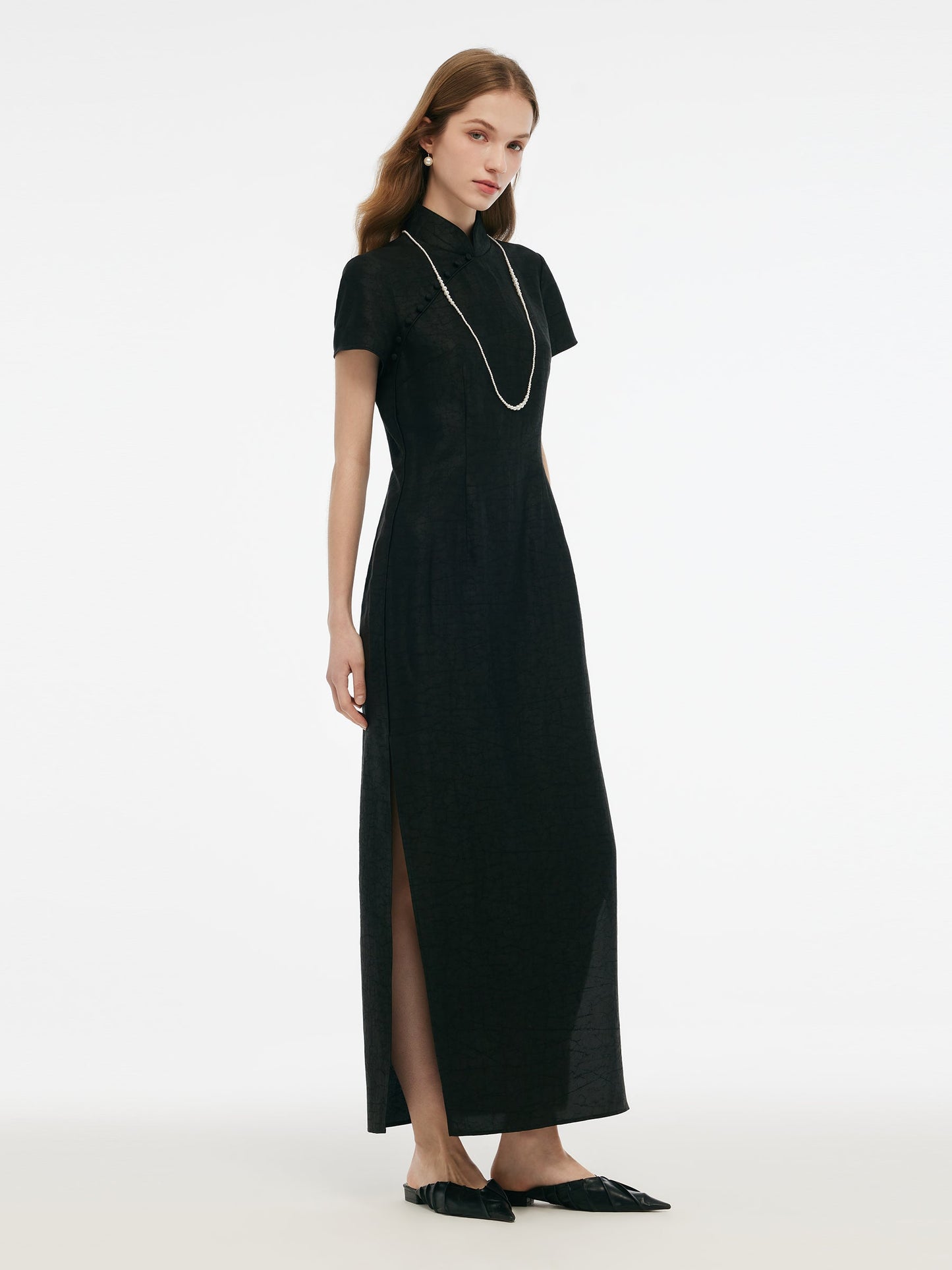 Xiang Yun İpek Kadın Qipao Maxi Elbise