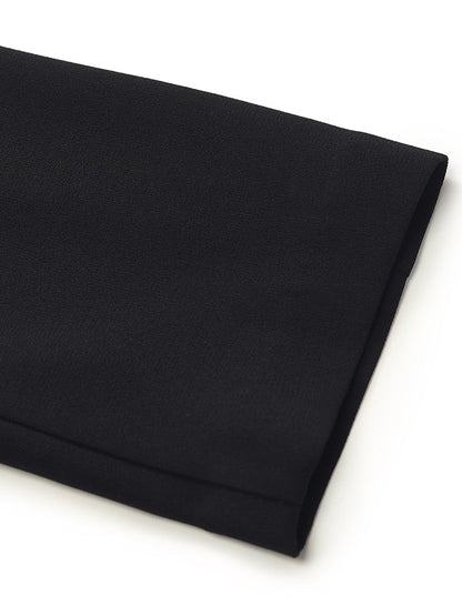 Triasetat 3/4 Kollu Kadın Crop Blazer