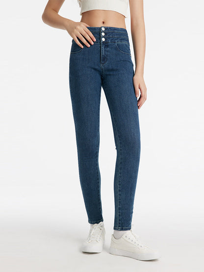 Denim Kılıf Yüksek Belli Kadın Kot Pantolon