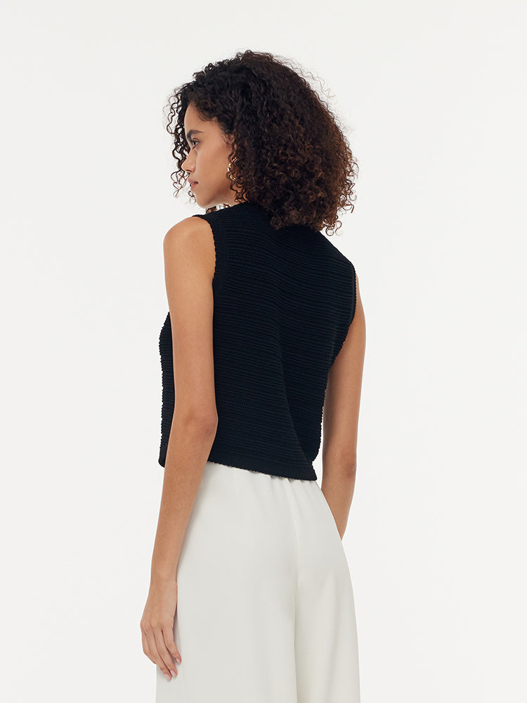 V Yaka Slim Fit Kadın Triko Yelek