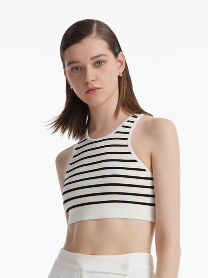 Çizgili Kadın Crop Top