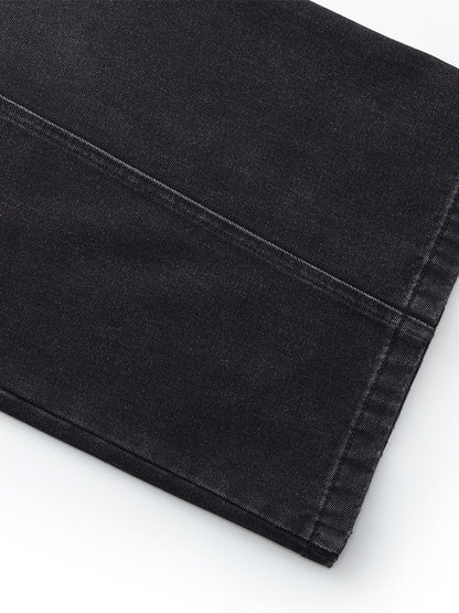 Denim Ayarlanabilir Bel Kadın Palazzo Jeans