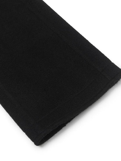 Tencel Yün Yaka Çift Yüzlü Kemerli Kadın Kaban