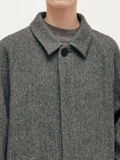 Yıkanabilir Yün Karışımlı Sırt Yırtmaçlı Unisex Palto
