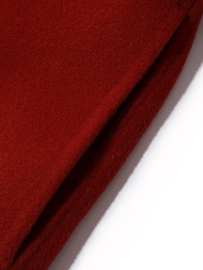 Tencel Yün Çift Yüzlü Kadın Kaban