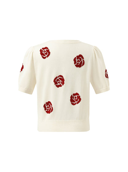 Tencel Rose Jakarlı Kadın Triko Üst
