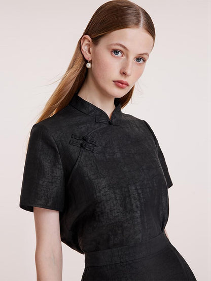 Xiang Yun İpek Cheongsam Kadın Üstü