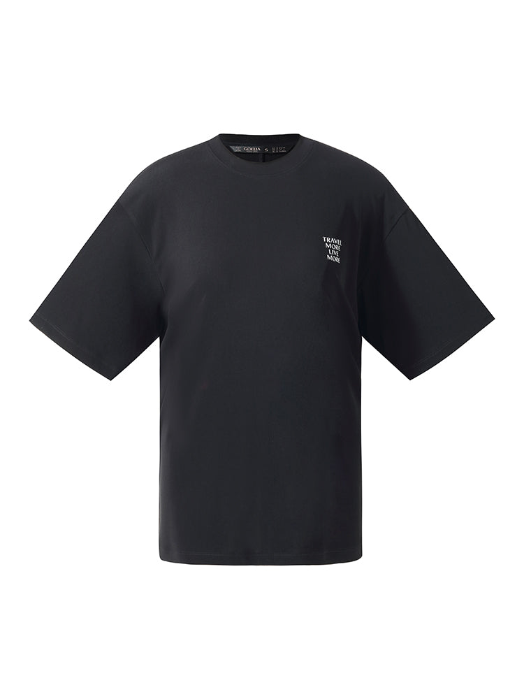 Asetat Loose Fit Mektup Baskılı Unisex Tişört