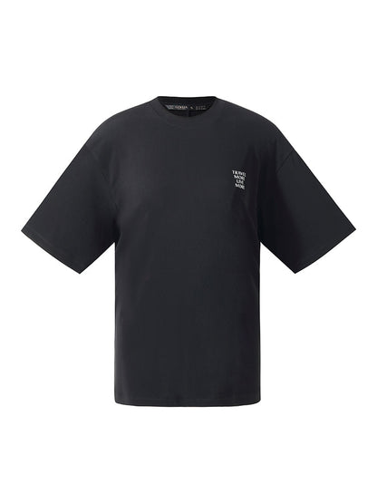 Asetat Loose Fit Mektup Baskılı Unisex Tişört