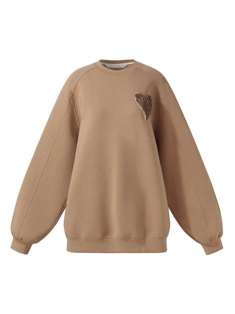 3D Kalp Bisiklet Yaka Unisex Tişört
