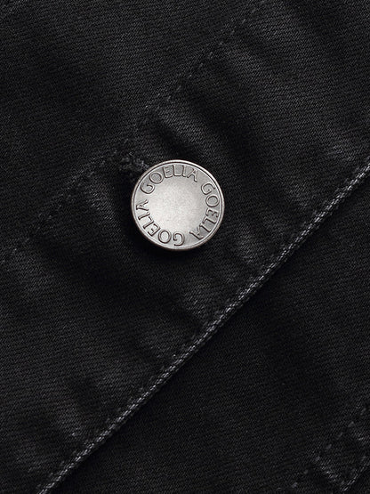 Denim Ceket Ve Kaşkorse Ve Beli Ayarlanabilir Etek Üçlü Takım