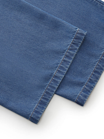 %100 Tencel Denim Beli Lastikli Kadın Kot