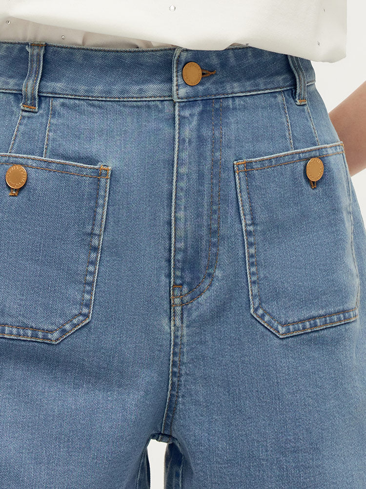 Denim A-Line Kadın Şort