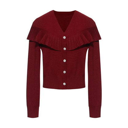 Tencel Ve Yünlü Fırfırlı Hırka